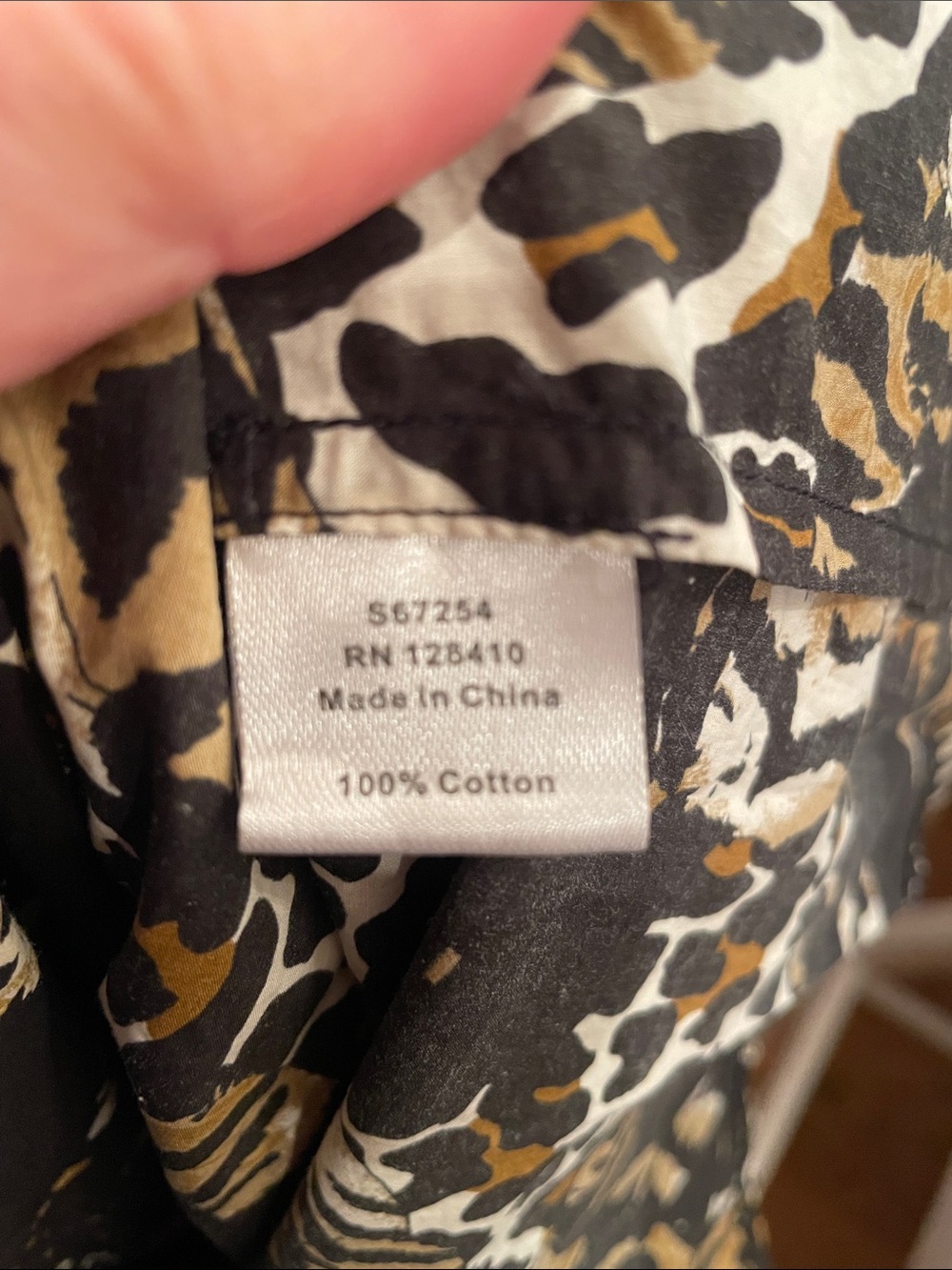 Ann Mashburn animal print poplin wrap dress sz S - Picture 6 of 6